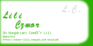 lili czmor business card